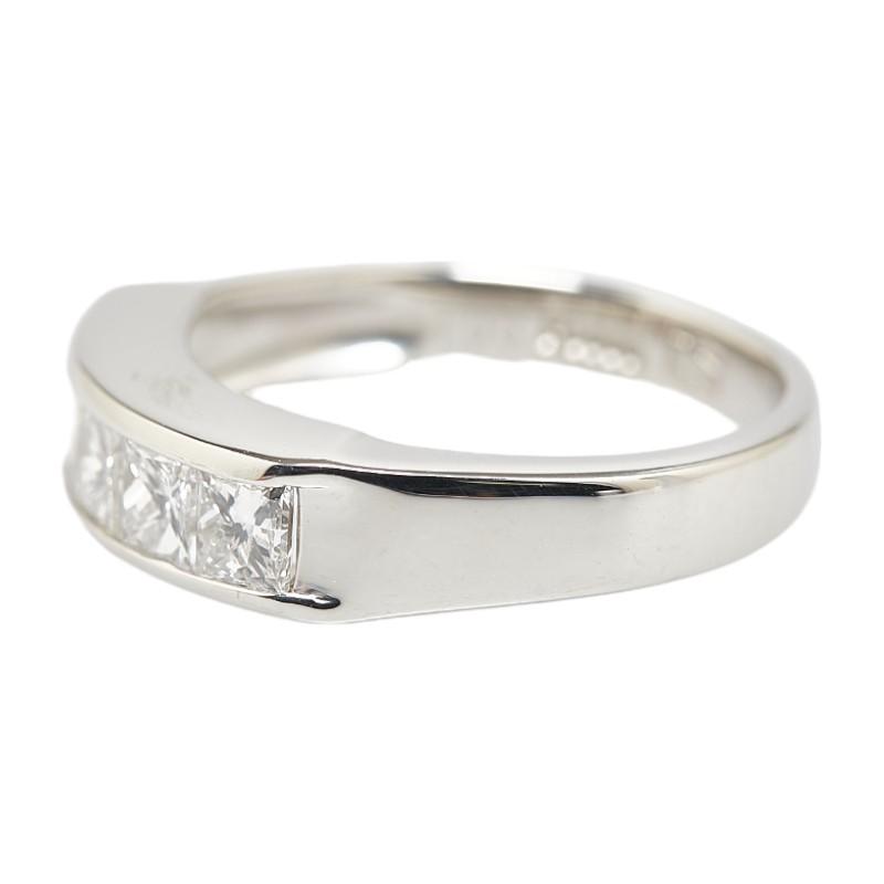 Pt900 プラチナ ダイヤ1.05ct 一文字 リング 指輪 レディース 12号