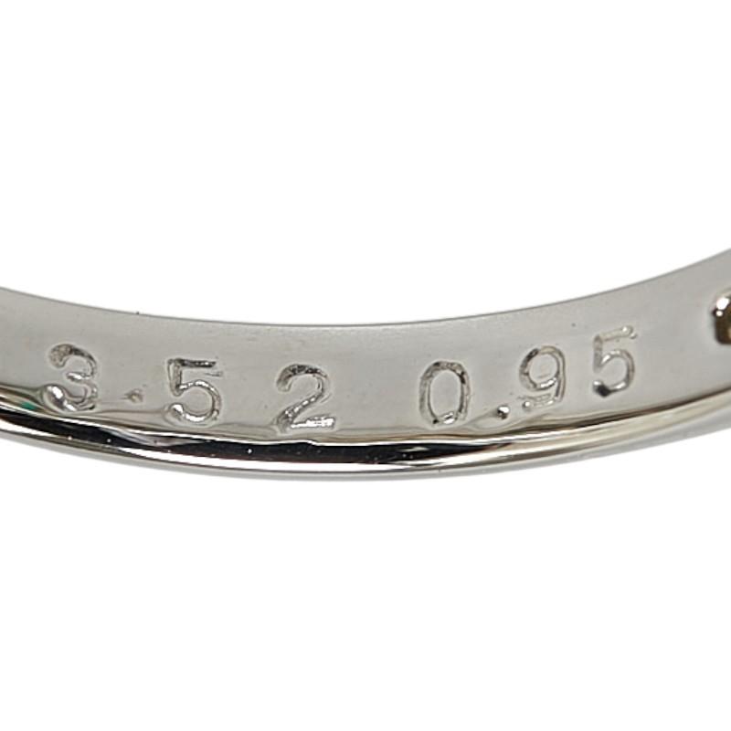 Pt900 プラチナ エメラルド3.52ct ダイヤ0.95ct リング 指輪 レディース 14号 中古
