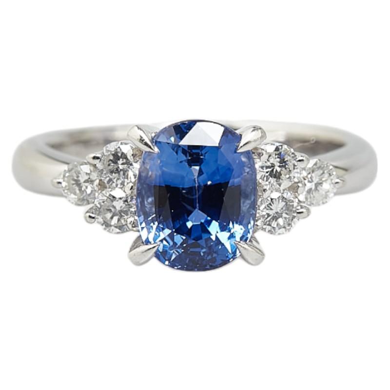 Pt900 プラチナ サファイア2.33ct ダイヤ0.37ct リング 指輪 