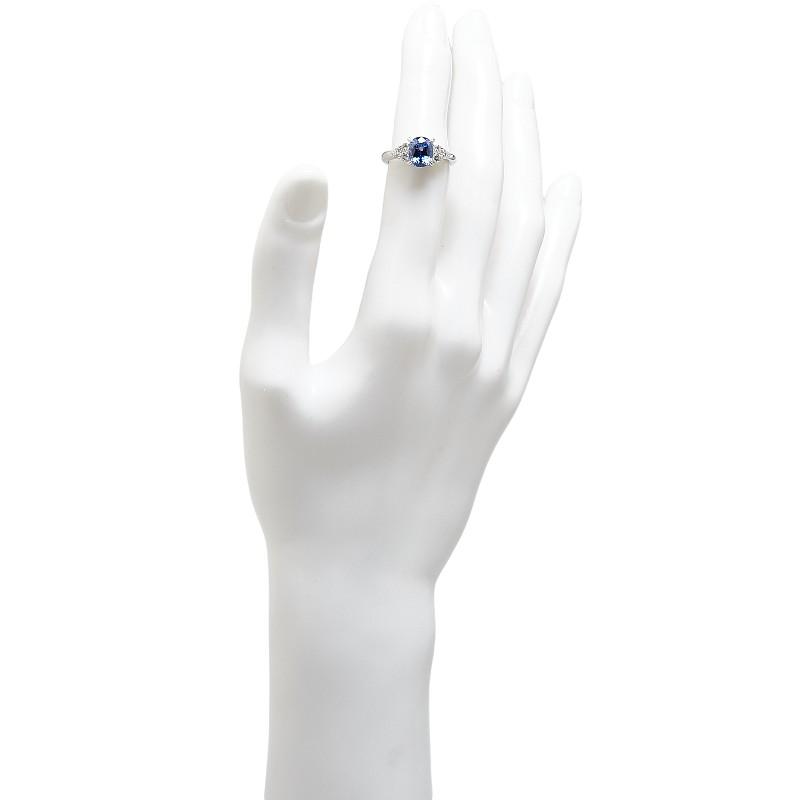 Pt900 プラチナ サファイア2.33ct ダイヤ0.37ct リング 指輪 