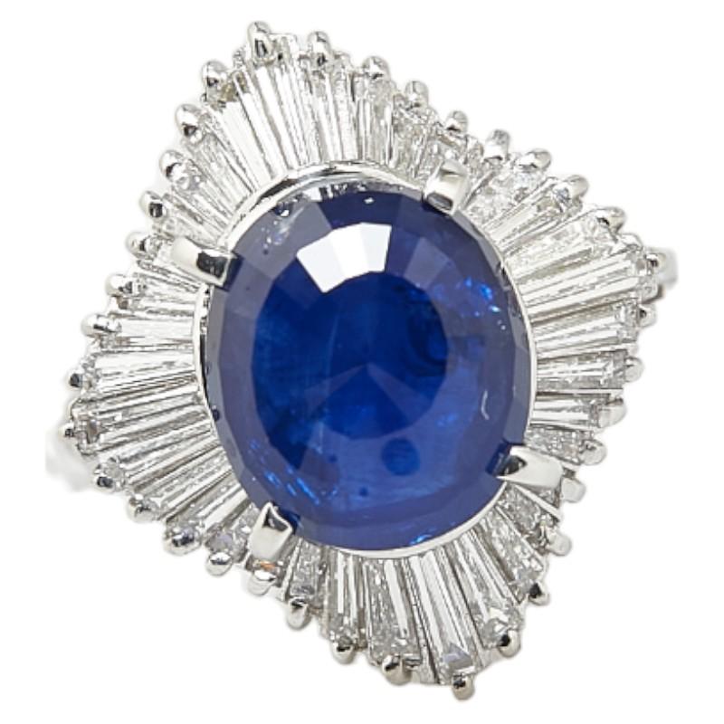 Pt900 プラチナ サファイア3.27ct ダイヤ0.82ct リング 指輪