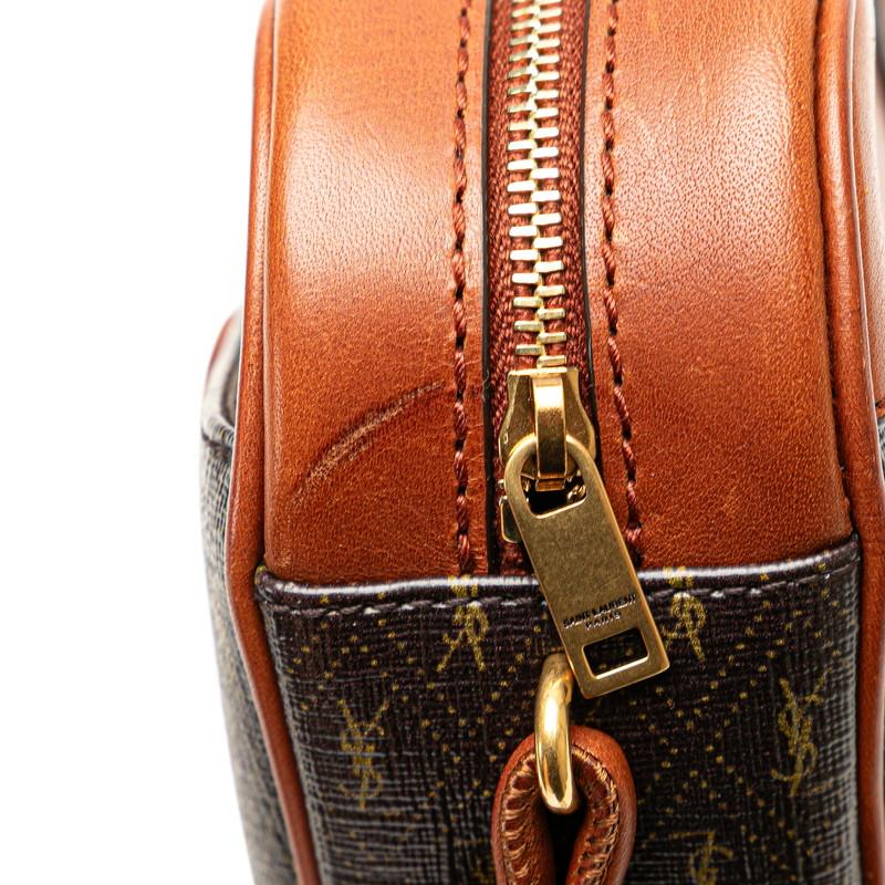 イヴサンローラン  Yves Saint Laurent   ル  モノグラム  クールバッグ  675260  ブラウン  PVC  レザー ショルダー 美品 バッグ ASUS（エイスース） サンローラン ル モノグラム クールバッグ