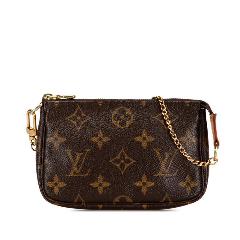 ルイ ヴィトン モノグラム アクセソワール チェーン ポーチ M58009 ブラウン PVC レザー レディース LOUIS VUITTON 【中古】 LOUIS VUITTON（ルイ・ヴィトン） ルイ ヴィトン モノグラム アクセ