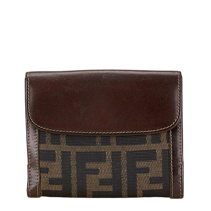 FENDI フェンディ ズッカキャンバス マネークリップ2つ折り財布