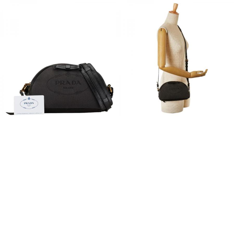 PRADA（プラダ） ロゴジャガード ショルダーバッグ ブラック