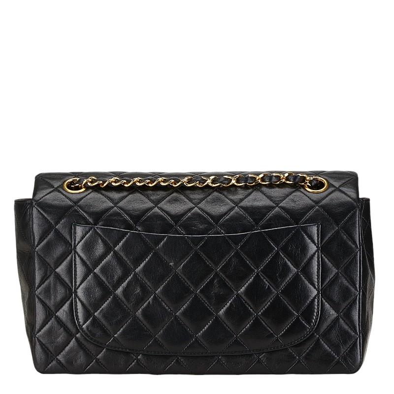 シャネル マトラッセ ラムスキン チェーンショルダー バッグ ココマーク 黒 CHANEL（シャネル） マトラッセ ココマーク チェーン ショルダーバッグ
