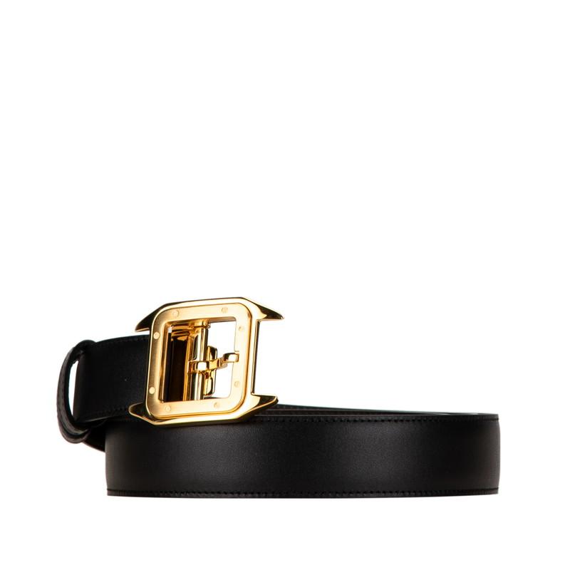 Cartier（カルティエ） サントス ドゥ ベルト ブラック レザー