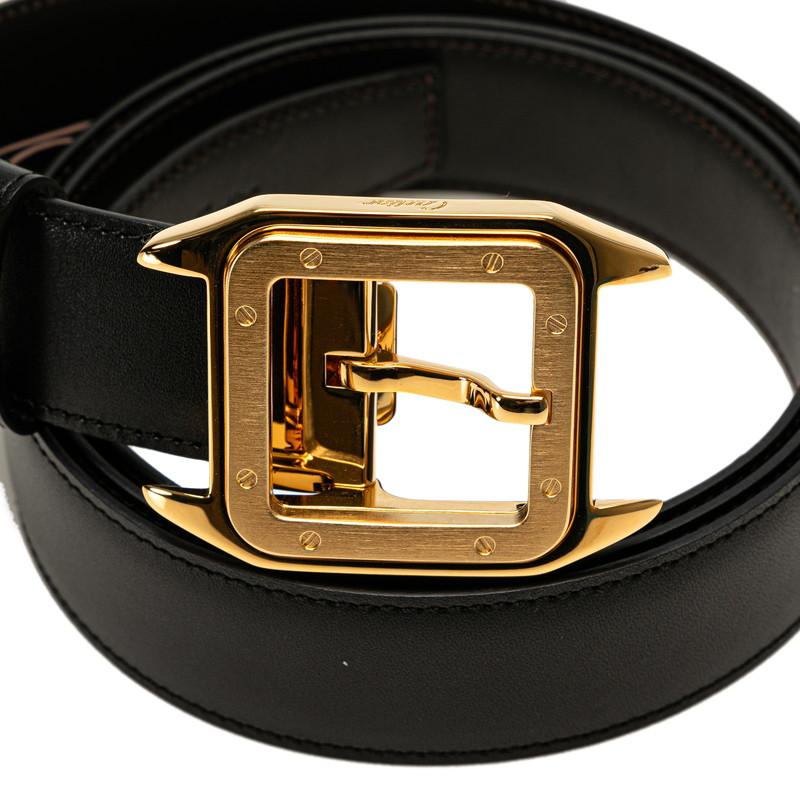 Cartier（カルティエ） サントス ドゥ ベルト ブラック レザー