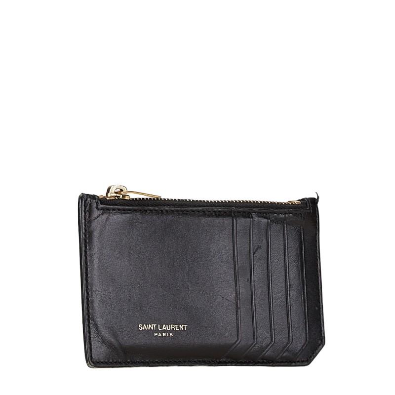 ✨美品✨サンローラン　カードケース　ブラック　スムースレザー SAINT LAURENT スムースレザー カードケース 798311-AADAQ-1000 (Saint