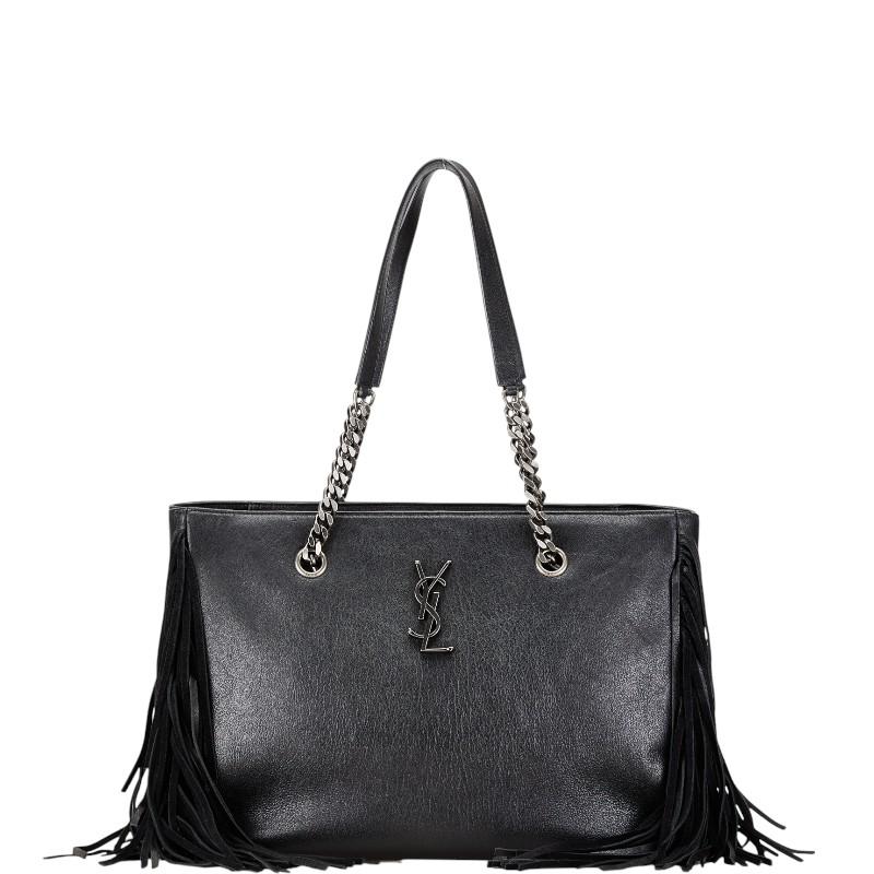 サンローラン フェスティバル フリンジバッグ YSLロゴ チェーン トート  
