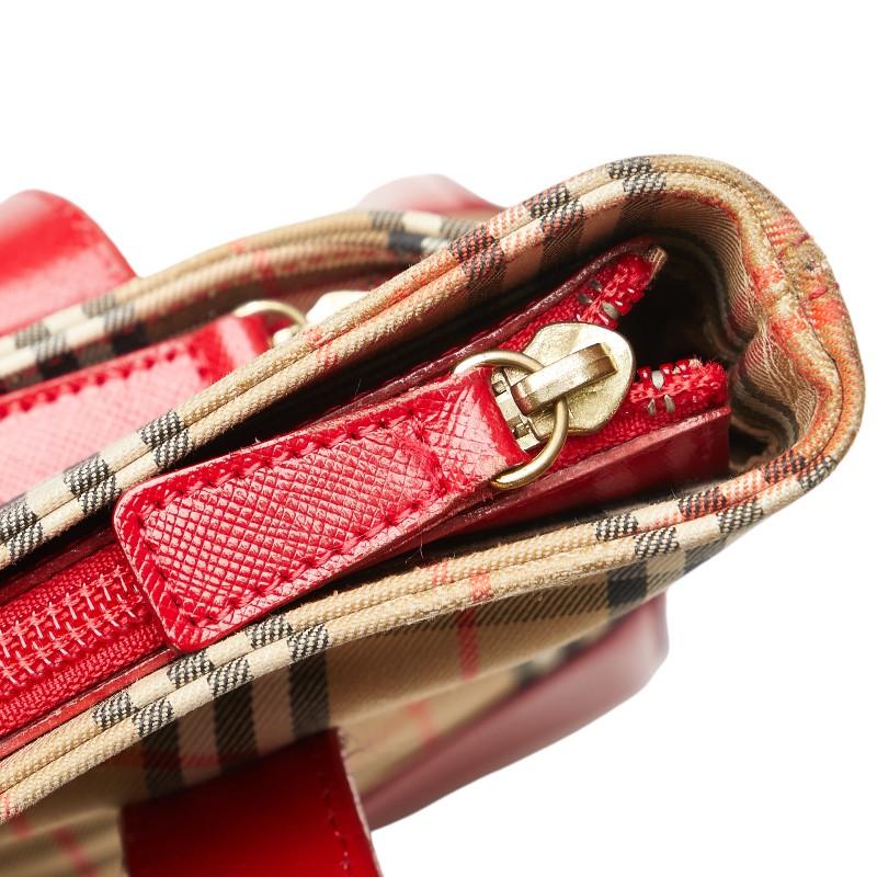 BURBERRY（バーバリー） ノバチェック トートバッグ ベージュ レッド