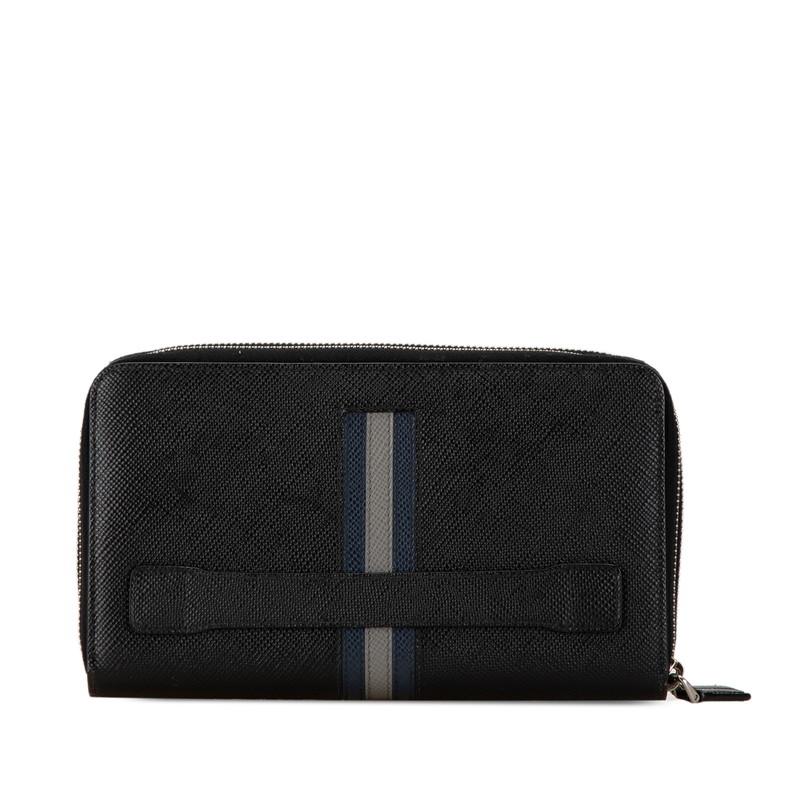 PRADA プラダ ダブルジップ オーガナイザー 長財布 ブラック PRADA プラダ ダブルジップ オーガナイザー 長財布 ブラック