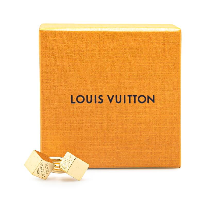 LOUIS VUITTON スカーフリング LVロゴ ゴールド 美品 箱付き Used 未使用】ルイヴィトン LOUIS VUITTON スカーフリング LV