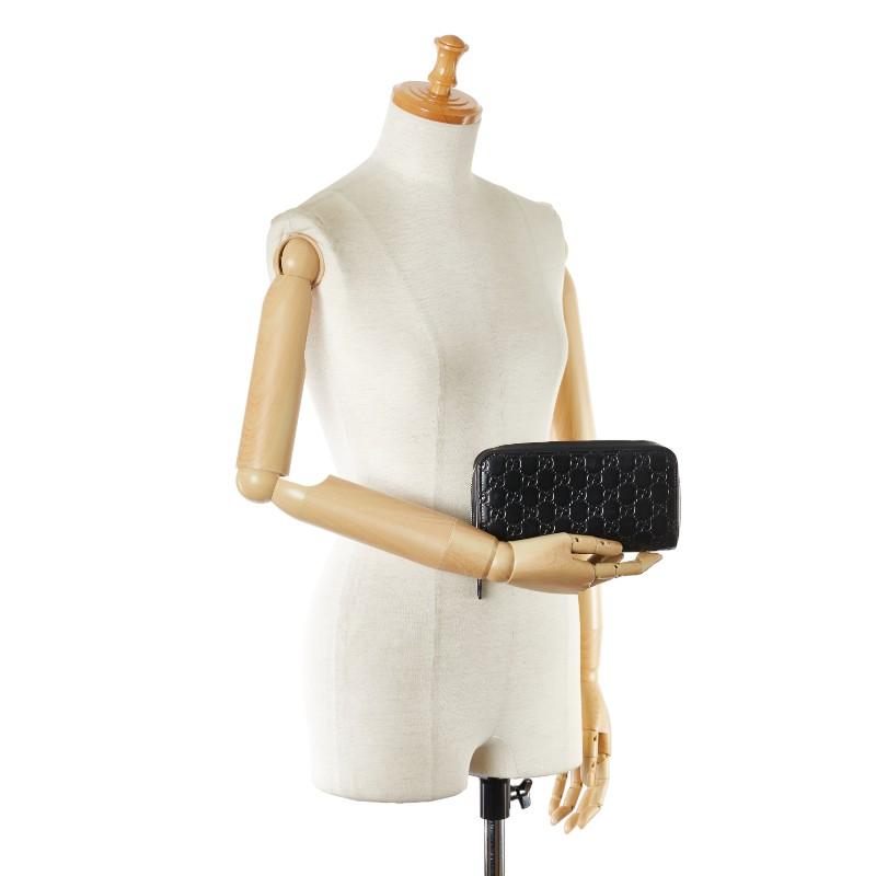GUCCI（グッチ） マイクログッチシマ ラウンドファスナー 長財布