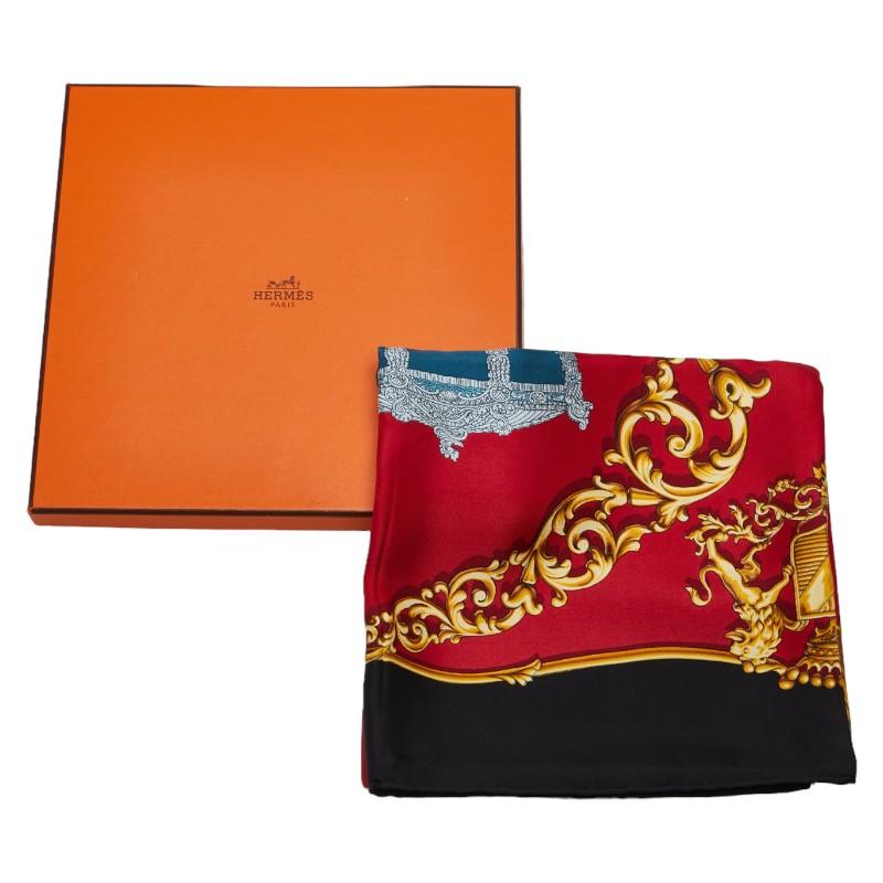 HERMES エルメス カレ90 Carrosses d'Or 金の馬車 スカーフ HERMES エルメス カレ90 Carrosses d'Or 金の馬車 スカーフ
