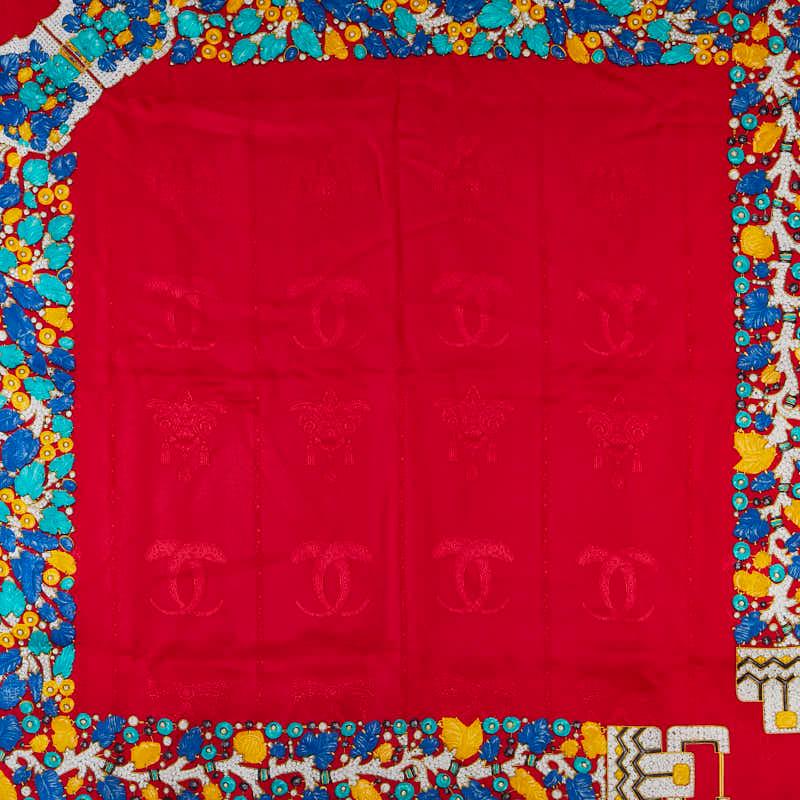 Cartier カルティエ マスト ドゥ スカーフ レッド ブルー マルチカラー  