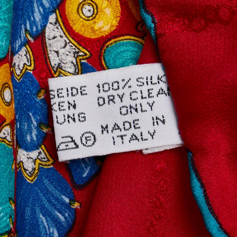 Cartier カルティエ マスト ドゥ スカーフ レッド ブルー マルチカラー  