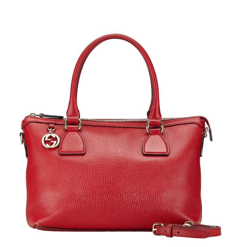 グッチ レザー インターロッキングG 2way ハンドバッグ 449659 GUCCI 美品 グッチ インターロッキングG 449660 ハンドバッグ