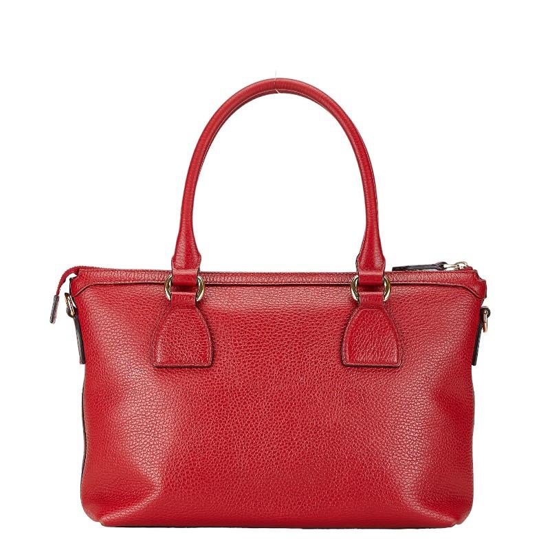 ★SALE【5of6518】グッチ ハンドバッグ インターロッキングG 449659 レザー レッド シャンパンゴールド金具 2wayバッグ【中古】レディース GUCCI（グッチ） インターロッキングG ハンドバッグ ショルダーバッグ