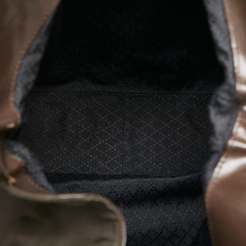 GUCCI グッチ バンブー ワンショルダーバッグ ダークブラウン ナイロン GUCCI グッチ バンブー ハンドバッグ ショルダーバッグ 2WAY 001