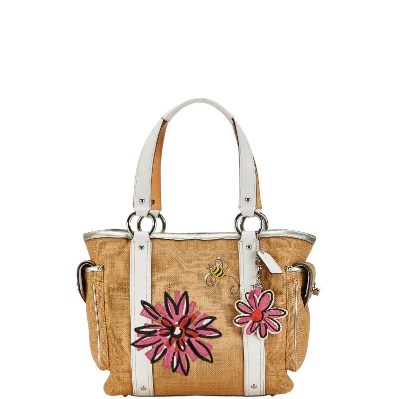COACH（コーチ） 花柄 総柄 ハンドバッグ トートバッグ 9447 ベージュ