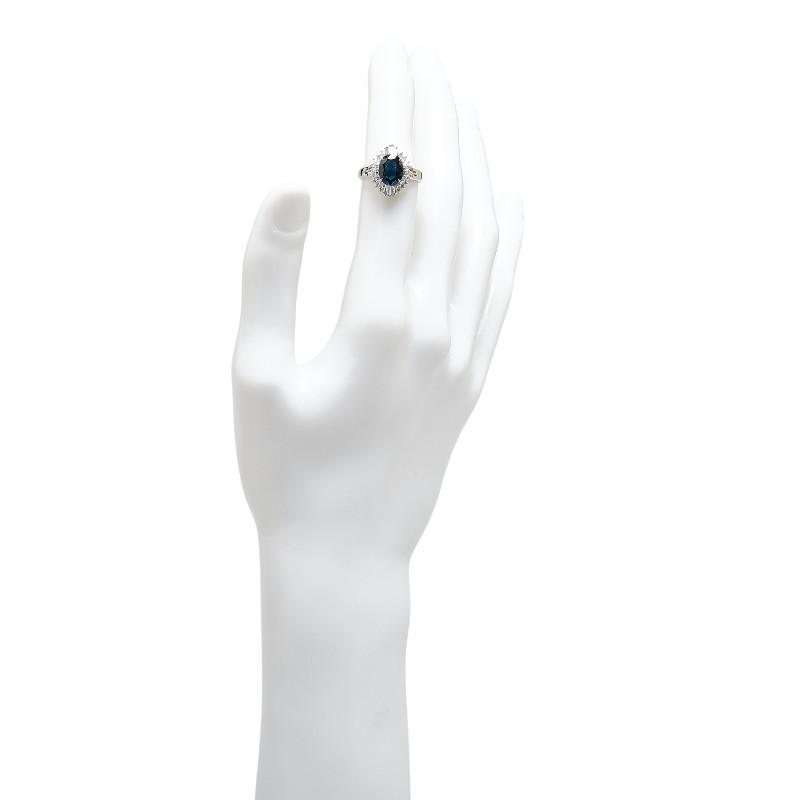 Pt900 プラチナ サファイア2.25ct ダイヤ0.56ct リング 指輪 