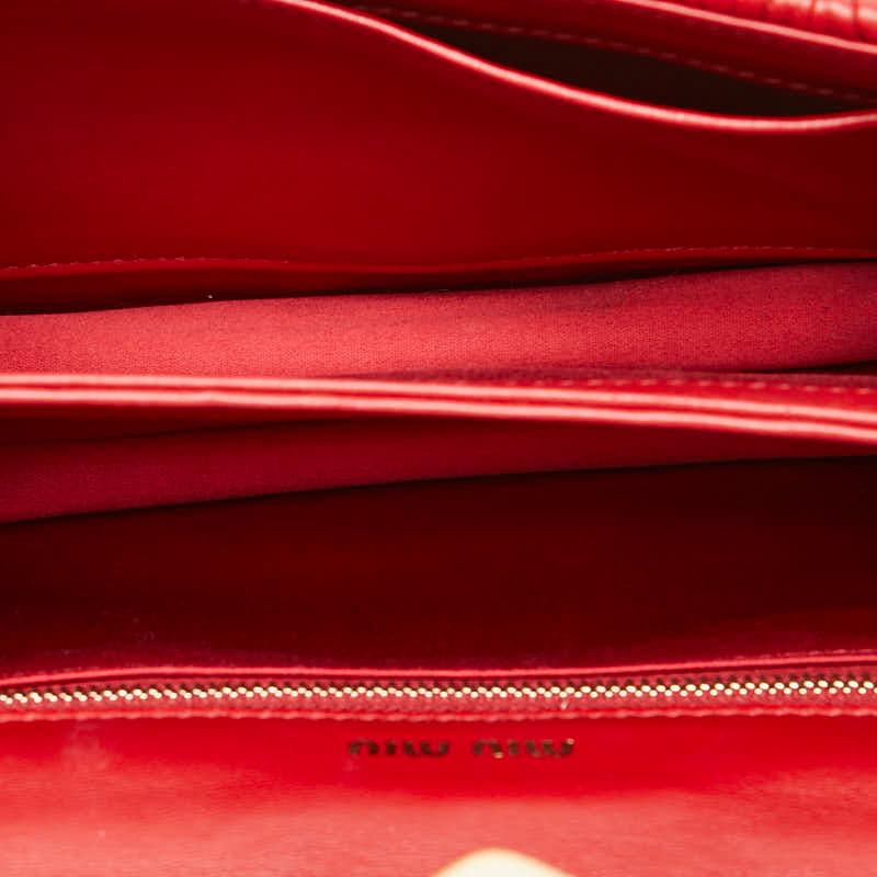 miu ミュウミュウ マテラッセ チェーン ショルダーバッグ レッド