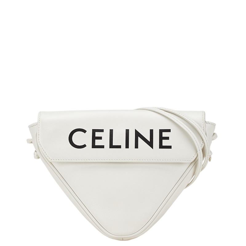 CELINE セリーヌ ロゴプリント トライアングル ショルダーバッグ