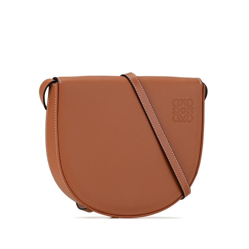LOEWE ブラウンレザーショルダーバッグ