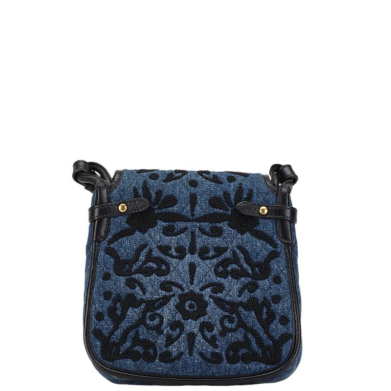 PRADA プラダ 刺繍 デニム フラワー ショルダーバッグ 1BH059 PRADA プラダ 刺繍 デニム フラワー ショルダーバッグ 1BH059