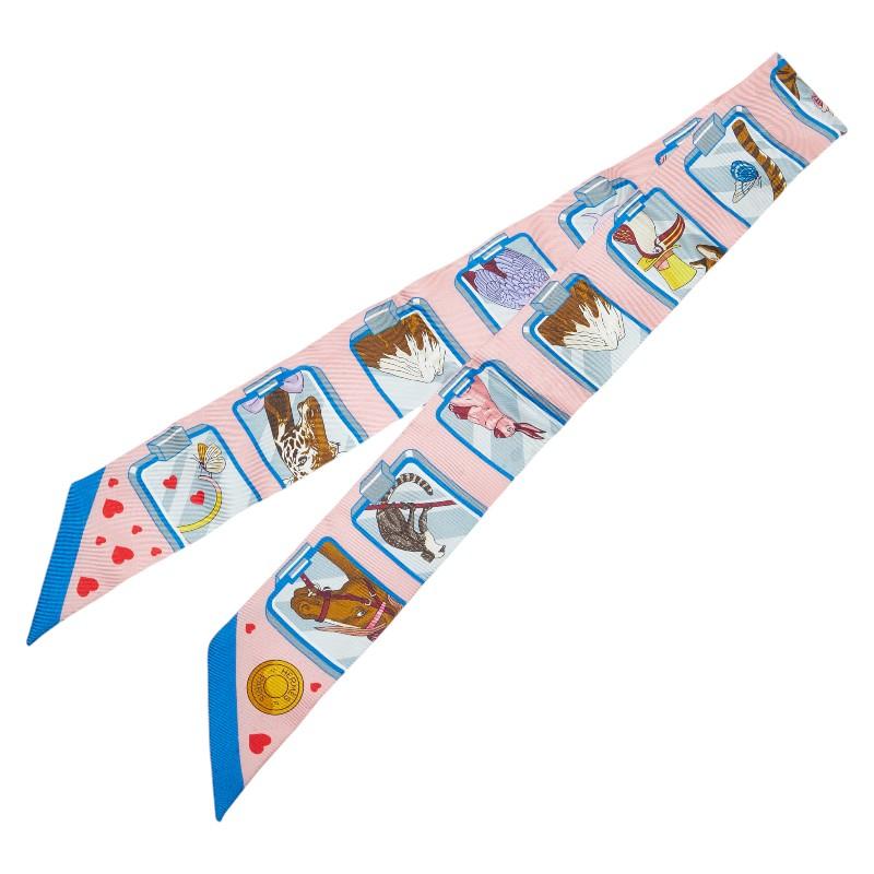 HERMES エルメス ツイリー STORY ストーリー スカーフ 063875S ローズ  