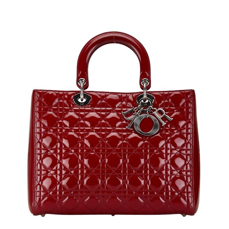 Dior【正規品】レディディオール カナージュ パテントレザーウォレット Dior ディオール レディーディオール カナージュ 長財布