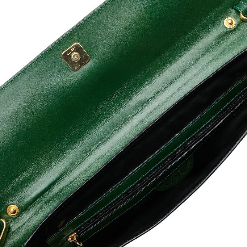 FENDI（フェンディ） 斜め掛け ショルダーバッグ グリーン レザー