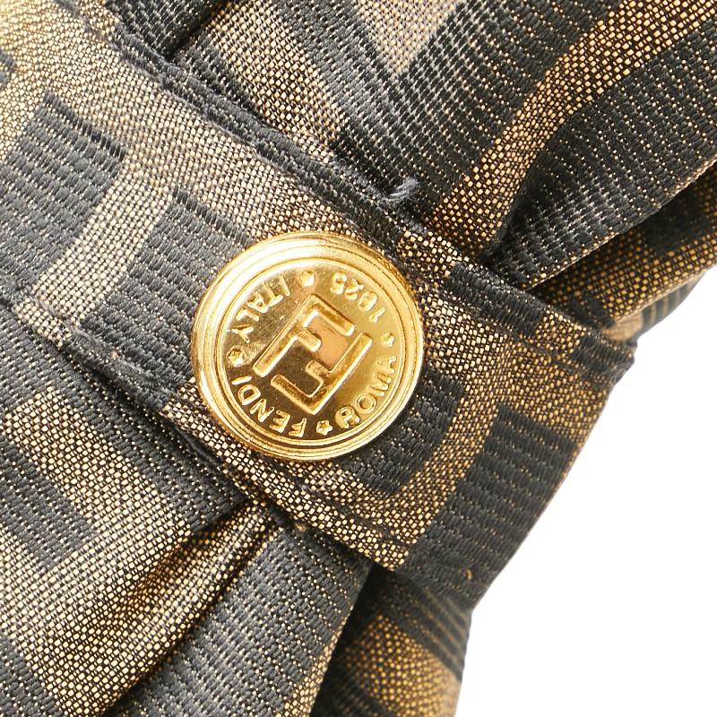FENDI フェンディ ズッカ 雨傘 長傘 ブラウン ブラック ナイロン FENDI フェンディ ズッカ 雨傘 長傘 ブラウン ブラック ナイロン