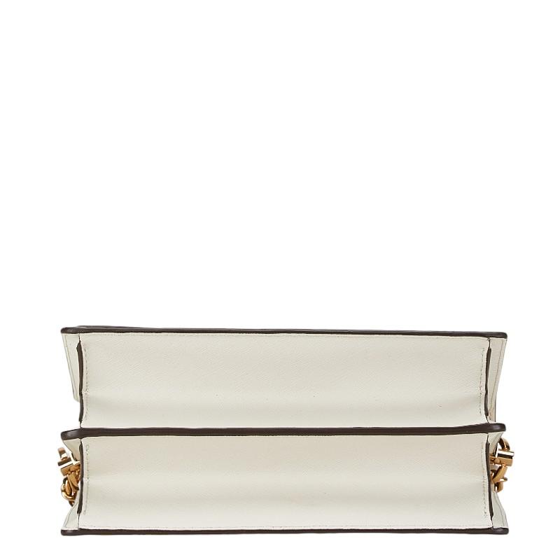 トリーバーチ ハンドバッグ チェーンショルダーバッグ ホワイト レザー  