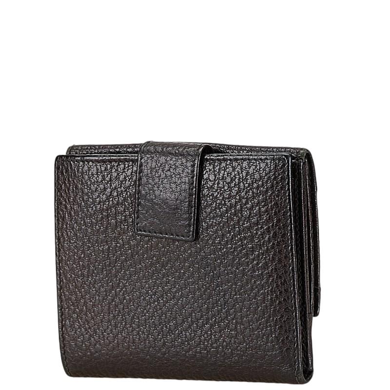 GUCCI（グッチ） ホースビット Wホック 二つ折り財布 138029 ブラック