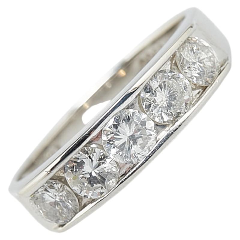 Pt900 プラチナ ダイヤ1.01ct 一文字 リング 指輪 レディース 11号 