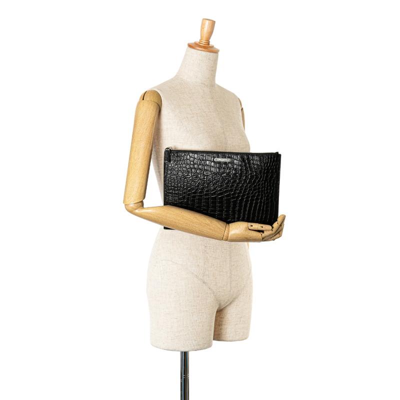 サンローラン クロコ型押し タブレットケース クラッチバッグ 462361  