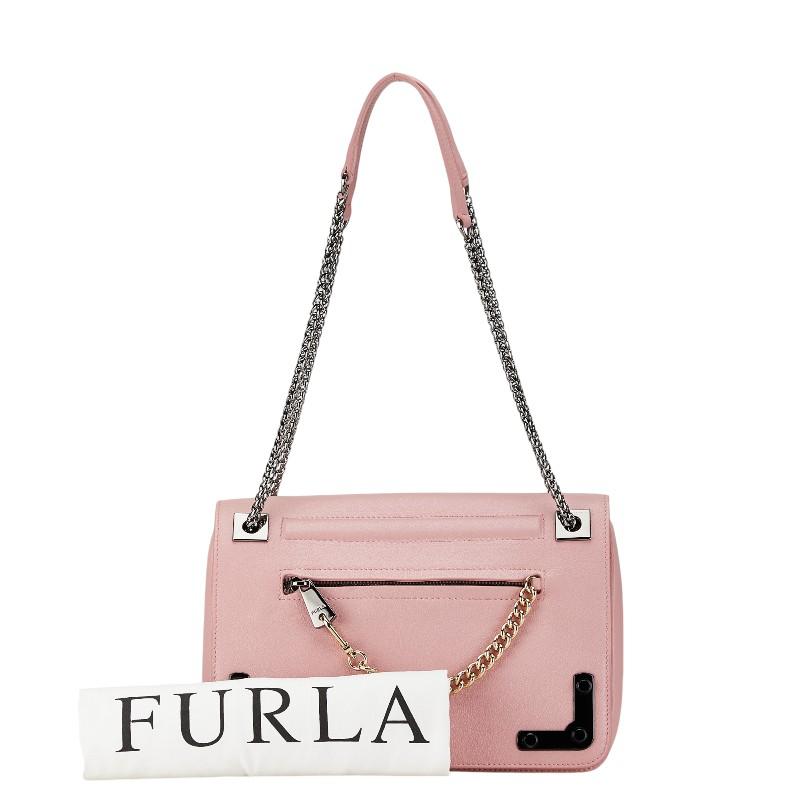 FURLA ピンク レザー ハンドバッグ FURLA / PIN ] ミニ レザー サッチェルバッグ（ピンク） (FURLA