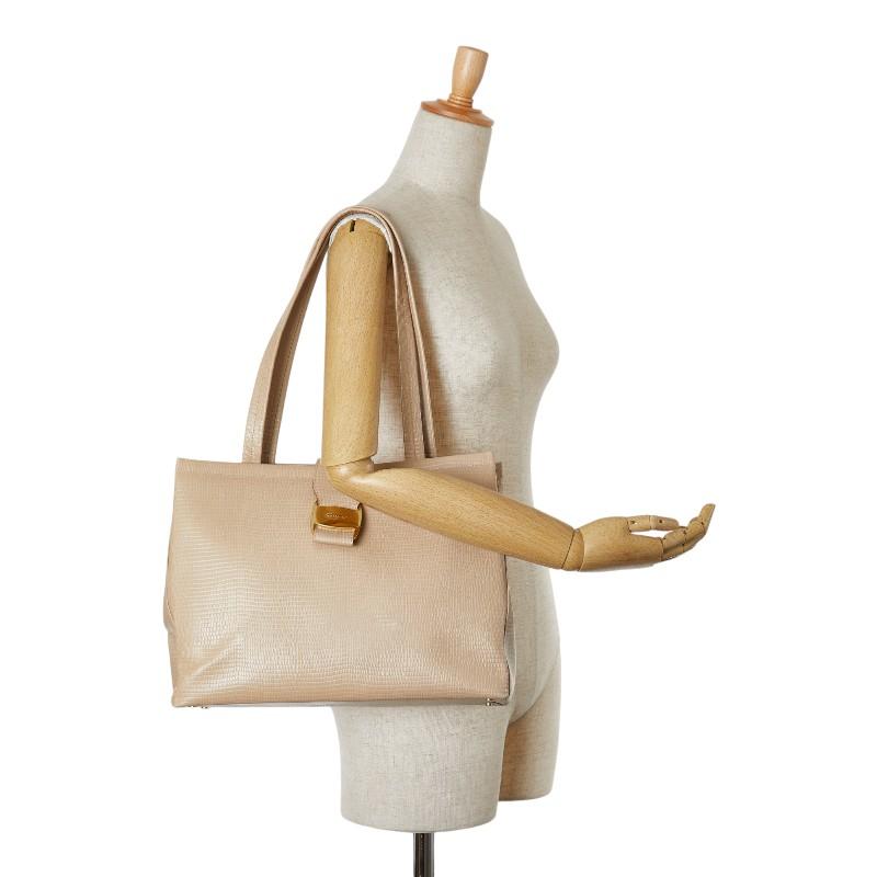Salvatore Ferragamo ヴァラ リザード型押し ハンドバッグ サルヴァトーレフェラガモ ヴァラ リザード型押し ハンドバッグ トート