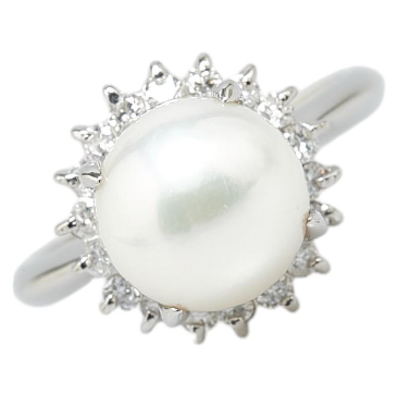 楽天市場】Pt900 プラチナ アコヤパール9.1mm ダイヤ0.35ct リング  