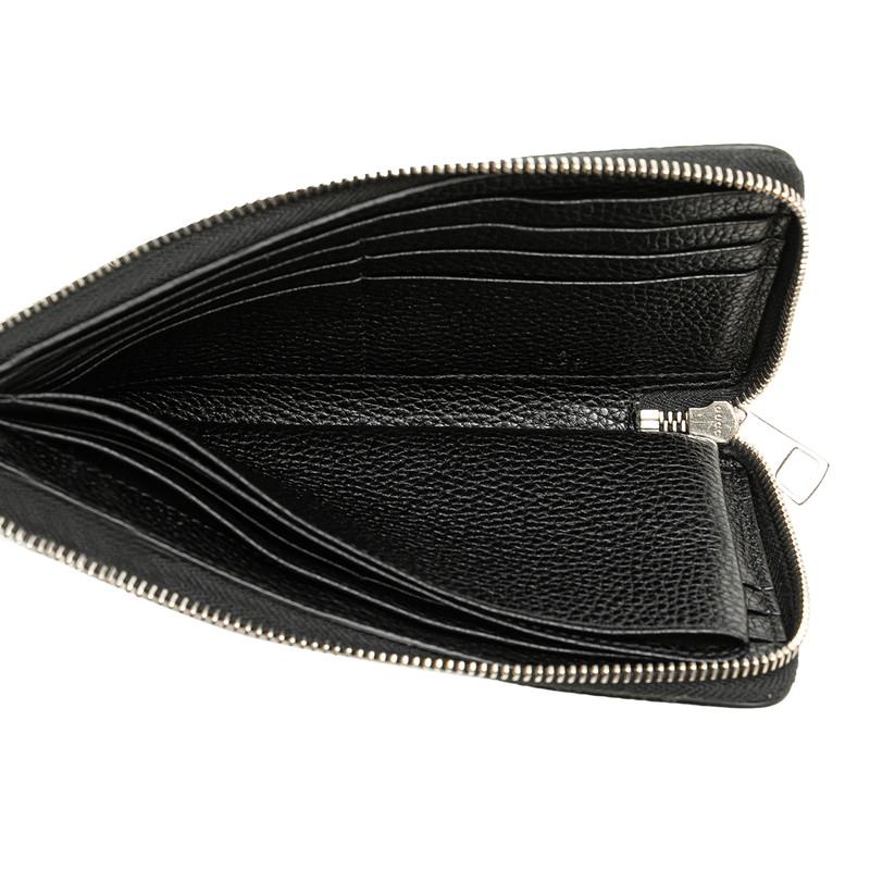 GUCCI グッチ L字ファスナー 長財布 574745 ブラック シルバー GUCCI グッチ L字ファスナー 長財布 574745 ブラック シルバー