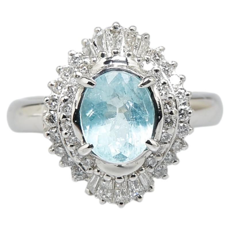 Pt900 プラチナ パライバトルマリン1.15ct ダイヤ0.55ct リング 指輪 