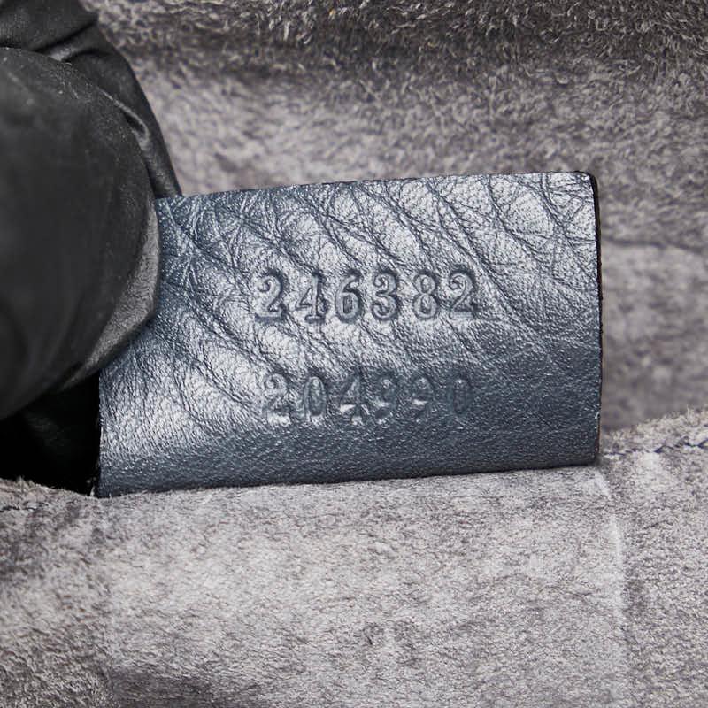 GUCCI（グッチ） ショルダーバッグ 246382 ダークグレー レザー