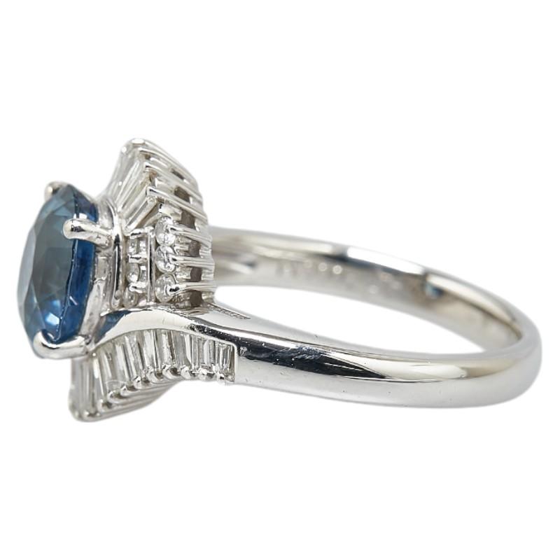 Pt900 プラチナ サファイア2.45ct ダイヤ0.66ct リング 指輪  