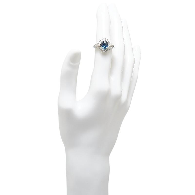 Pt900 プラチナ サファイア2.45ct ダイヤ0.66ct リング 指輪  