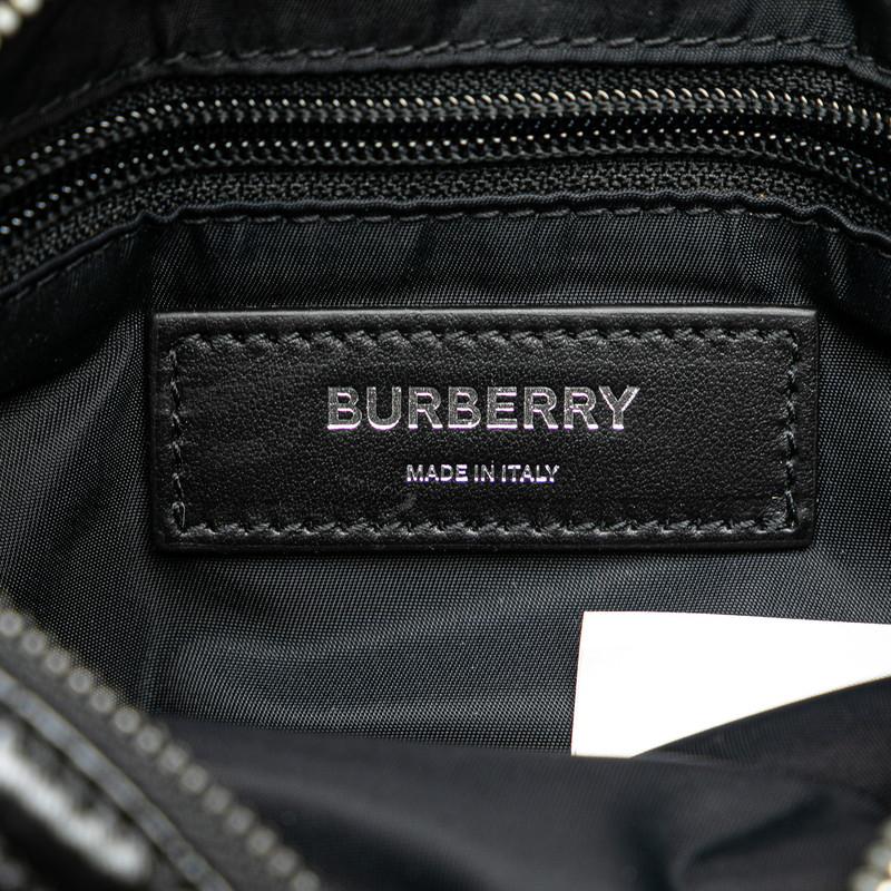 BURBERRY ホースフェリー ベルトバッグ クロスボディ メンズ ブラック BURBERRY ホースフェリー ベルトバッグ クロスボディ メンズ ブラック