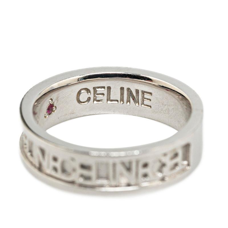 CELINE セリーヌ ロゴ リング 指輪 Pt900 プラチナ レディース CELINE セリーヌ ロゴ リング 指輪 Pt900 プラチナ レディース