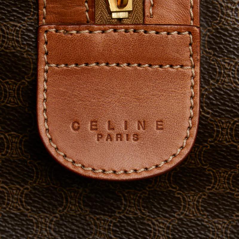 CELINE セリーヌ ボストンバッグ 旅行用 マカダム ブラウン レディース CELINE セリーヌ ボストンバッグ マカダム柄 旅行鞄