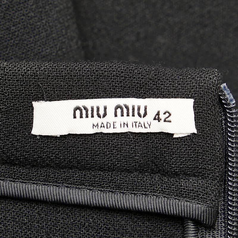 miu ミュウミュウ スカート サイズ:42 ブラック ウール miu ミュウミュウ スカート サイズ:42 ブラック ウール